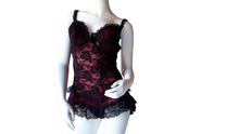 Load image into Gallery viewer, Black &amp; Red Corset Dress

