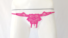 Load image into Gallery viewer, Pink Open-crotch G-string
